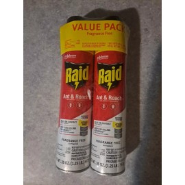 Raid Ant and Roach Spray. Value Pack. Fragrance Free