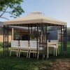 Kieperi 10x10 FT Gazebo Canopy Top Replacement，Double Tiered Canopy Covers