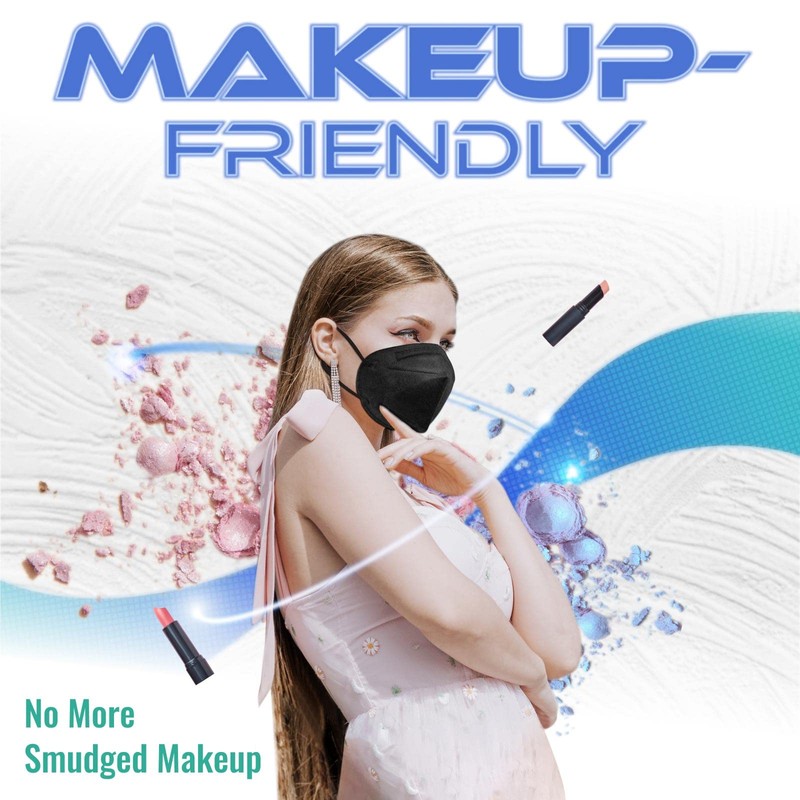 Medtecs KN95 Face Masks Disposable - Individually Wrapped, 5 Ply