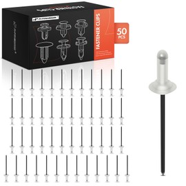 A-Premium 50PCS Aluminum Windshield Molding Rivet Clips Retainer Compatible with Toyota Camry, Prius, Highlander, Tundra, Avalon, Venza & Lexus ES250, GS300, IS200t, RX300, LX570, RC300 & Scion