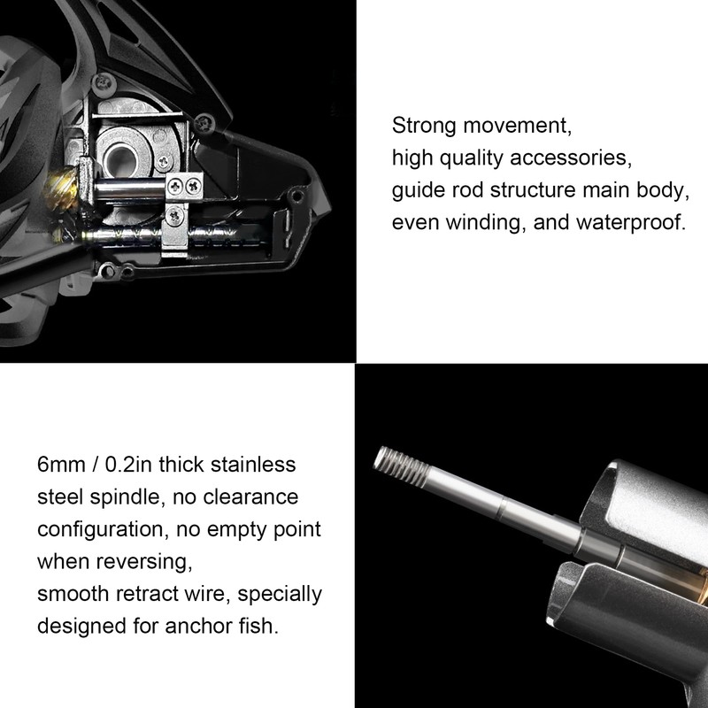 4.8:1 Spinning Fishing Reels Strong Braking Force All Metal Long