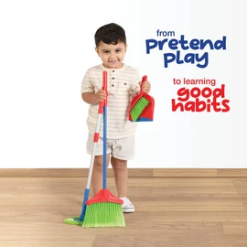 Play22 Kids Cleaning Set 4 Piece - Toy Cleaning Set Includes Broom, Mop, Brush, Dust Pan - Toy Kitchen Toddler Set is A Great Toy Gift for Boys & Girls