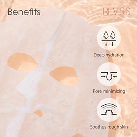 REVISIS Mascarilla Facial Hidratante (10 Hojas) Colgeno, cido Hialurnico, Extracto De Placenta Y Extracto De Flor De Cerezo,                          