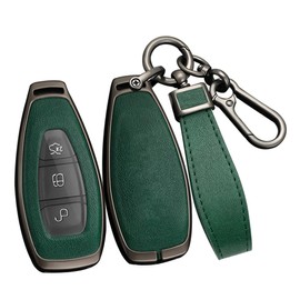ontto Car Key Case Cover Fits Ford Focus 3 4 ST Mondeo MK3 MK4 Fiesta Fusion Kuga Ecosport S-Max Key Case Key Case Key Box, black green