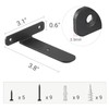 Mkono 4 Pack Shelf Brackets Black Heavy Duty Metal Hidden