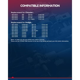 KAX Front Steering Knuckle & Wheel Bearing Hub Assembly Replacement for Dodge Charger 2012-2019,1PC Driver Side Replaces 698-299