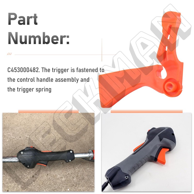 3 Pack C453000482 Throttle Triggers Compatible with Echo SRM-266S, SRM-266T,