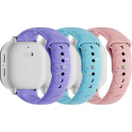 ZOOROO 3 Pack Silicone Bands Compatible with Gizmo Watch 3 2 1/Gabb Watch 3e 3 2 1/SyncUp Kids Watch 2 1/Cosmo JrTrack Watch, 20mm Soft Replacement Band