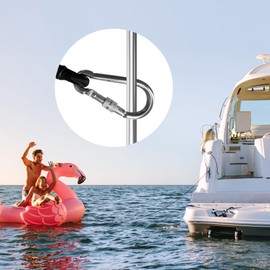 Foam Water Pad Mat Bungee Cord (4-Pack, 119 Inch) – Floating Mat Tether Kit with Carabiners, Secure Mooring Cord for Foam Lake Mats, Lily Pads, Boats & Watercraft – Prevents Drifting Away