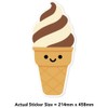 Extra Large 460mm 'Ice Cream Cone' Permanent Sticker Decal for