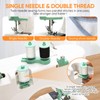 Mini Dual-Speed Sewing Machine Double Needle & Double Thread 16