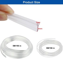 Fiber Optic for Car Interior Light, 197 Inch 3mm Transparent Skirt Side Glow Light Guide Cable, Car Ambient Lighting Extension Fiber Optic with Skirt