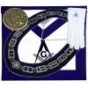 Blue Lodge Chain Collar Master Mason Apron Square Compass +