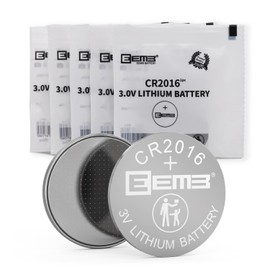 EEMB 5 Pack CR2016 Battery 3V Lithium Button Coin Cell Batteries 2016 Battery ECR2016 DL2016 LM2016 for Key FOBs, Watches, Calculators, Garage Door Openers, Toys, LED Lights, Games Console