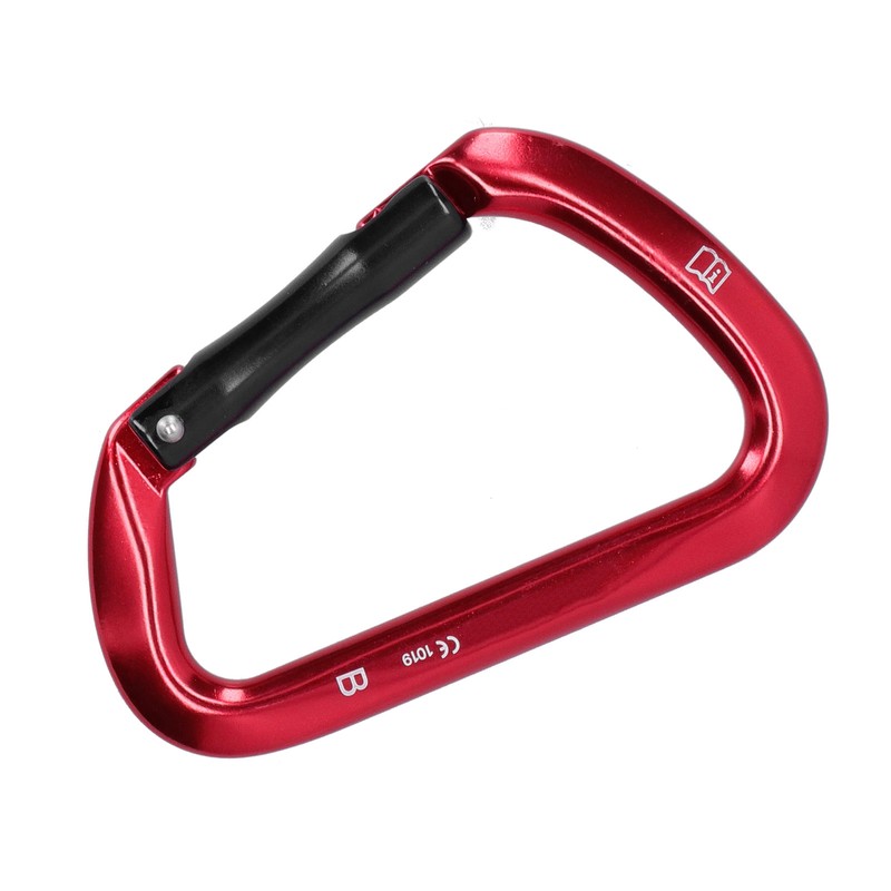 D shape Carabiner Climbing Buckle 25KN Lateral Tension Straight Opening