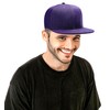 Underground Kulture Plain Flat Peak Snapback Baseball Cap Purple
