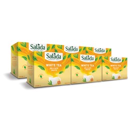 Salada White Tea Delicate White Tea with 40 Individually Wrapped Tea Bags Per Box (Pack of 6) Contains Caffeine Brew Hot Naturally Flavored
