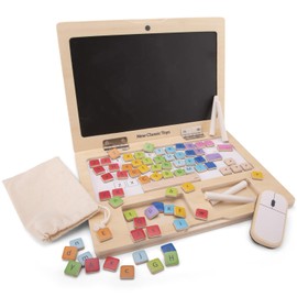 New Classic Toys 18270 Wooden Chalkboard - My First Laptop