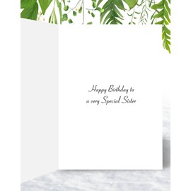 Sistersaurus Birthday Card - Fun Pink Dinosaur Design from little or big sister or brother. A5 Size with Pink Envelope.