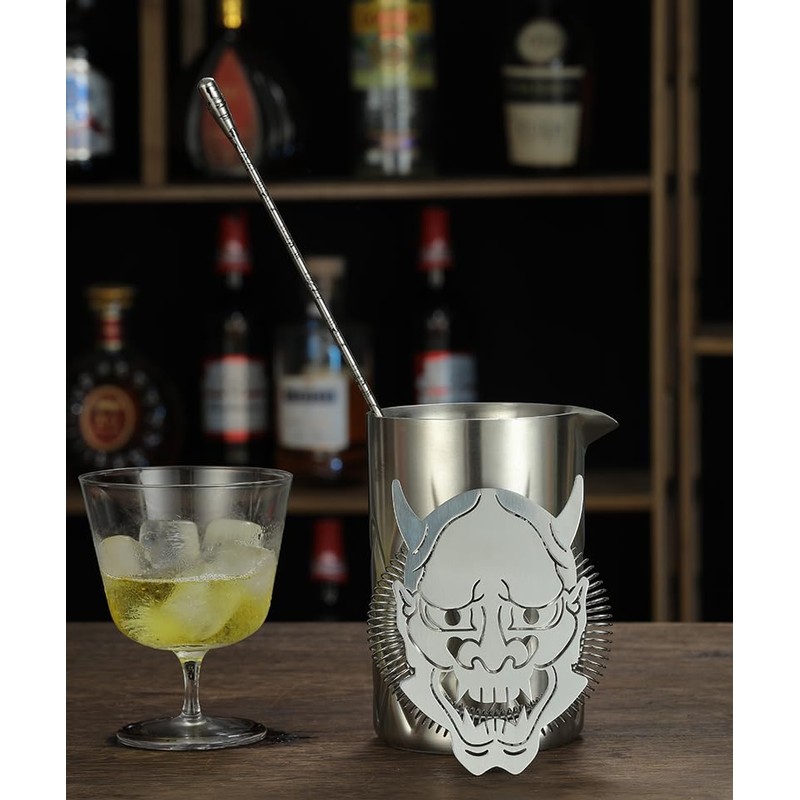 Cocktail Strainer Bar Strainer with Demon face Design Stainless Steel