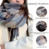 Women Tartan Scarf - Winter Long Scarves Plaid Warm Wraps