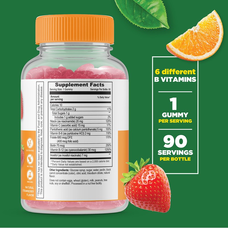 Lifeable Lifeable B Complex + Vitamin C 750mg, Gummies Bundle