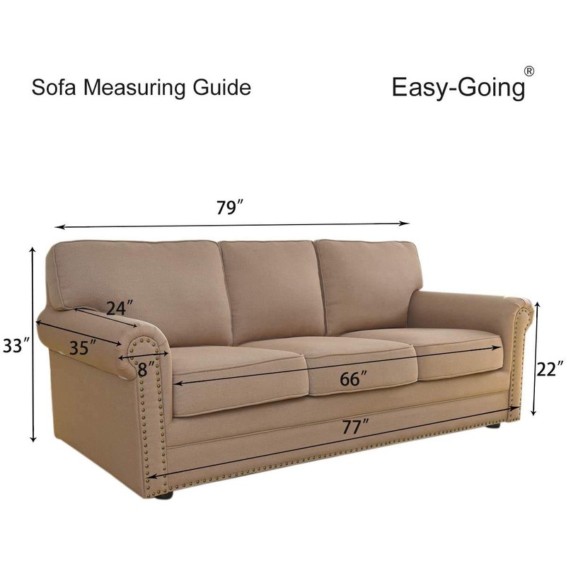 Easy-Going Reversible Couch Cover for 3 Cushion Couch Sofa Cover