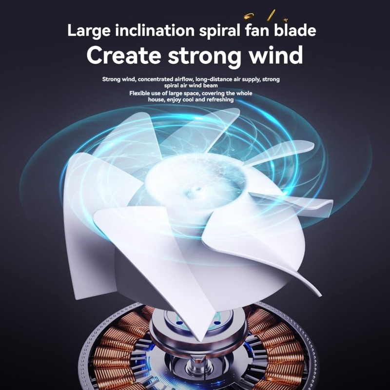 Refluxe Desk Fan, USB Rechargeable Quiet Desktop Fan with 5400mAh