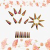 Chrome Press on Nails Medium Length Artificial Acrylic Metallic Laser