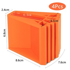 Replacement Parts – Pack of 4 Ladder Feet, Non-Slip and Thickened – Rubber Feet for Ladders, Also Suitable for Ladder Feet 63 x 17 mm (Orange)