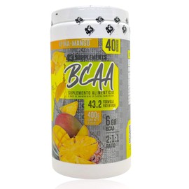 Aminoácidos BCAA's | Piña Mango | 400 Grs | 40 Servicios | 43 Supplements