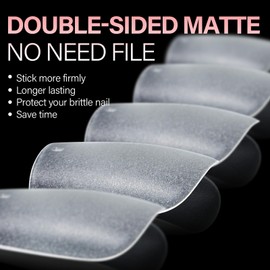 AILLSA Short Square Nail Tips 450PCS Soft gel Full Cover Nail Tips Matte Acrylic Upgraded No Need Files Press on Fake Nail Tips for False Nail Tips Extension Home DIY Nail Salon 15 Sizes