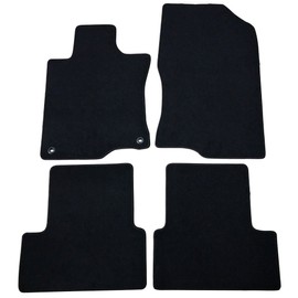 Floor Mats Compatible with 2009-2014 Acura TSX, Black Nylon Front Rear Flooring Protection Interior Carpets 4PC by IKON MOTORSPORTS, 2010 2011 2012 2013