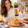 No-Drip Glass Honey Dispenser with Trigger Handle – Syrup Pourer