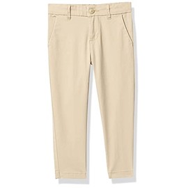 OshKosh B'Gosh Girls' Slim Uniform Pant, Light Khaki, 6-6X