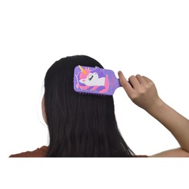 Unicorn Children's Set of 2 Hair Brushes - Hair Brush without Plucking Scalp Massage Brush for All Hair Types for Children