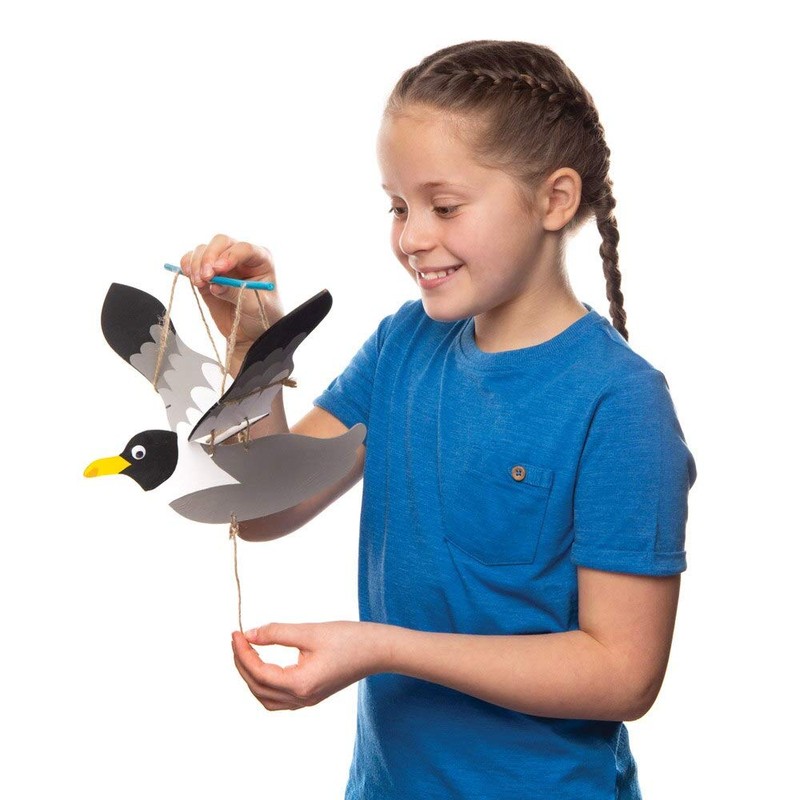 Baker Ross AW446 Seagull Wooden Puppet Kits (Pack of 3)