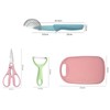 7 PCS Wheat Straw Knife Set Chef Knife Bread Knife