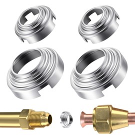 Saillong SAE Flare Connections, Hydraulic Flare Fitting for Refrigeration Leaks, Leak Free HVAC, Ductless Mini Split, Schrader Valve & Refrigerate Pipe Fitting(2 x 1/4" & 2 x 3/8")