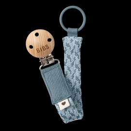 Bibs Dummy Clip, Petrol/Baby Blue