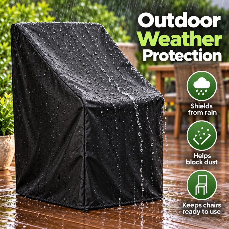 Waterproof Outdoor Stacking Chair Cover – 210D Oxford Fabric Patio