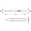 KS Tools 162.0285 Cross chisel, flat, oval, 8x200mm