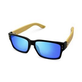 Treehut Bamboo Wood Sunglasses for Men and Women - 52mm Lens Retro Polarized Sunglasses with UV Protection for Outdoor Activities - Lightweight Wood Frame Sunglasses for Men with Gift Box