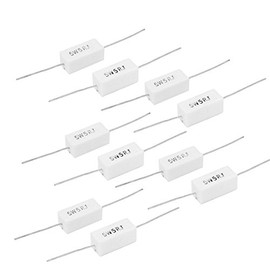 Aexit 5W22RJ 5 Fixed Resistors OHM 5 Watt Radial Rectangular Ceramic Cement Power Resistor Single Resistors 10 Pcs