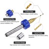 sourcing map 10pcs PCB Drill Bits 1/8" Shank 0.4mm Titanium