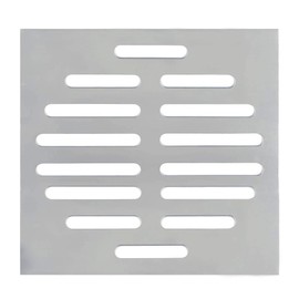 Vonty Stainless Steel Square Floor Drain Cover 6 Inch 14 Holes Silver Tone