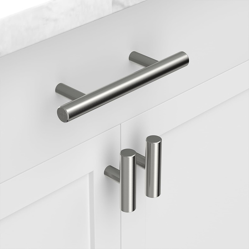 homdiy 15Pack Cabinet Knobs Brushed Nickel Drawer Knobs - 2in