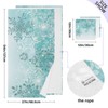 senya Bath Towel Set, Silver Winter Teal Turquoise Snowflakes Christmas