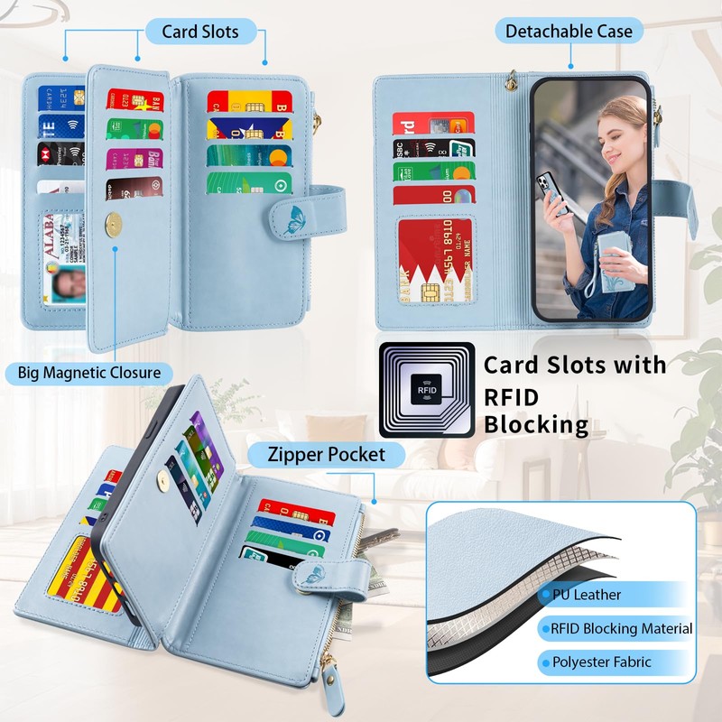 Lacass Compatible with Moto G Stylus 5G 2025/2026 Detachable Wallet