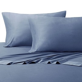 Royal Hotel Bedding Silky Soft, Viscose from Bamboo, and Cotton Blend Pillow-Cases, 100% Luxury Blend, 60% Viscose Made from Bamboo and 40% Cotton Pillowcases, Standard Size, Periwinkle